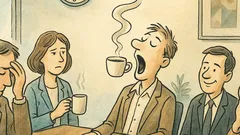 Виц: Прозявката е безмълвен вик за кафе