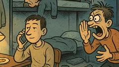 Виц: Първокурсникът в общежитието звъни на мама