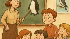 Виц: В час по биология — пингвинът?