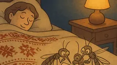 Виц: Комар каца на края на леглото...