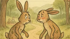 Виц: Един заек вървял из гората…