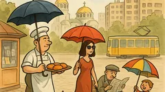 Виц: Защо хората носят чадъри?