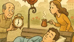 Виц: Спящият красавец с какво се буди?