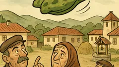 Виц: Зелено, петнисто, скача...