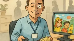 Виц: Спокойно си гледам сериала… сещам се