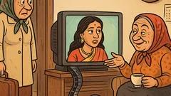 Виц: Две баби гледат индийски сериал