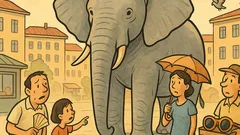 Виц: Какво прави слонът на слънце?