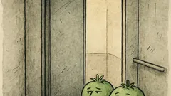 Виц: Две зелени нагоре-надолу. Що е това?