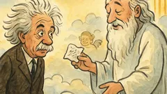 Виц: Айнщайн умира и отива на небето