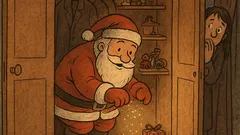 Виц: Какво прави Дядо Коледа в гардероба?