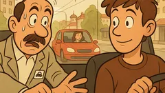 Виц: Инструкторът: Видиш ли жена зад волана...