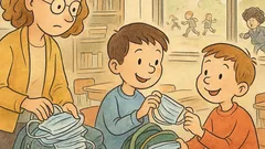 Виц: Първи клас, маски и близалка