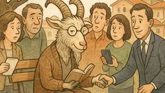 Виц: Един козел търси мъдрост с рога