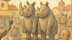 Виц: Два носорога имат по два рога…