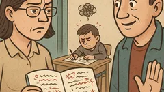 Виц: Учителката — дъщеря ви пише псувни!