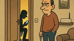 Виц: Ако някой се заседя в тоалетната…